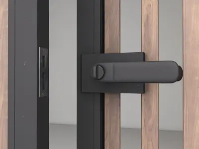 Aluminium door 2 3D model