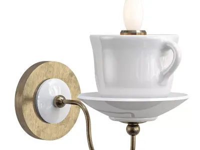servizio-a6483ap-1wh wall sconce with cup and saucer 3D model