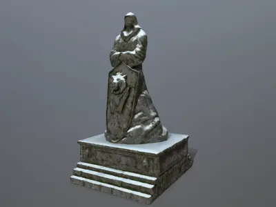 statue Low-poly 3D model
