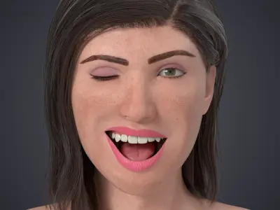  Indah Female Woman Head Rig Maya 