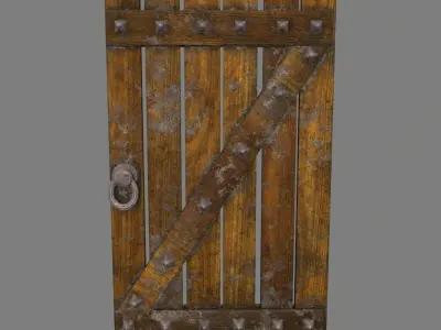 Medieval Door  Low-poly 3D model
