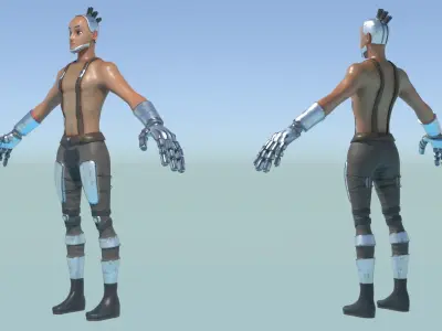 Heavy Fist Character Low-poly 3D model