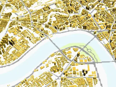 NanNing City urban planning maquett  building 3D Topography  3D model