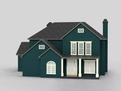British House Design 17T3  Low-poly 3D model