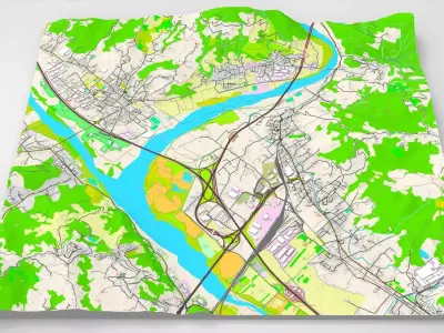 Cityscape Santo Stefano di Magra Italy  3D model