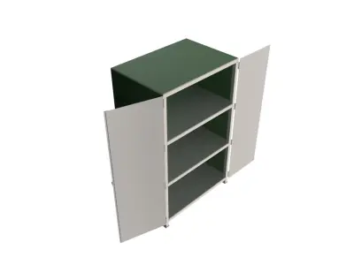 STEEL MATERIAL CABINET Low-poly 3D model