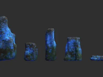 Rock Set 06 - Magic Low-poly 3D model