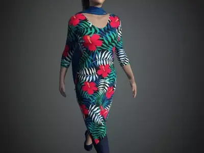 Asian Stylish lady 3D model