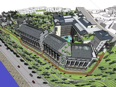 vacation spot-Resort-Fashion Leisure Hotel-0105 3D model