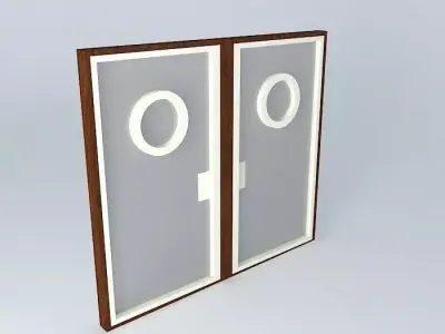 dfg door with two doors Free 3D model