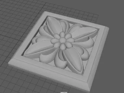 rosette flower 3D model 31