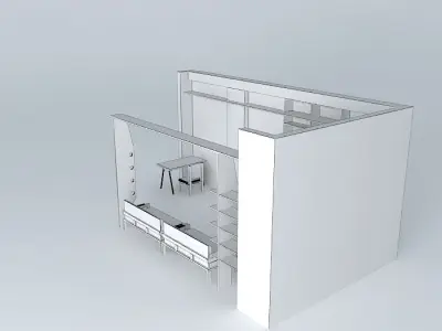 Concept for a small art gallery 3D model