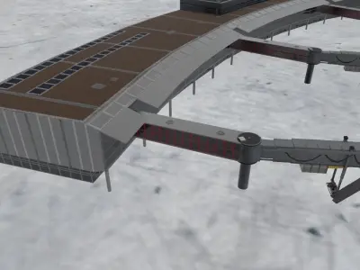 EDDH Terminal Low-poly 3D model