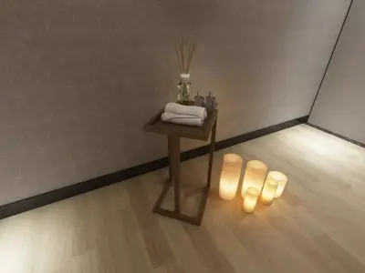 Standee with lighting 3D model