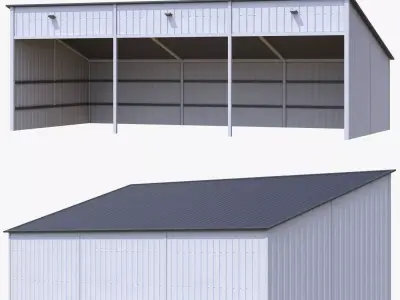 Silage Clamp 12 Low-poly 3D model