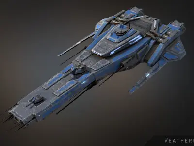 Templar Frigate Low-poly 3D model