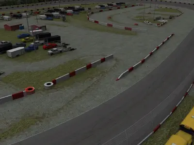 Small Town Speedway Game Ready Low-poly 3D model