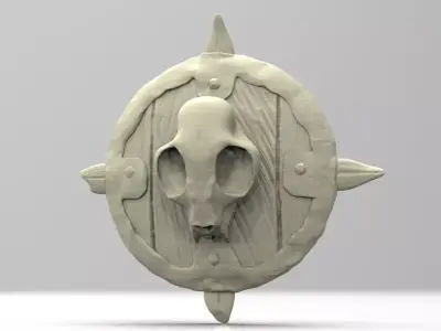 Brutal Orc Shield 3D print model