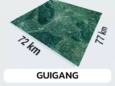 Guigang China City Landscape 3D Model 3D model