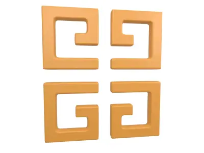 Givenchy Logo v1 002 Free low-poly 3D model