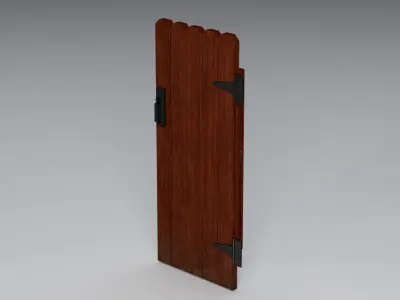 Fence Door Low-poly 3D model