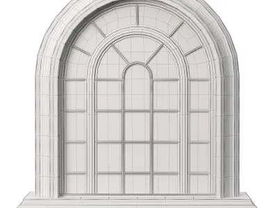 Architectural Classic Window 3D Model 3 3D model