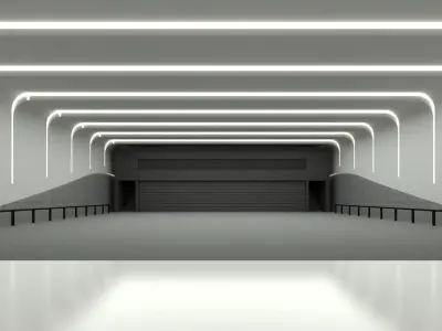 CA - Convention Hall Low-poly 3D model