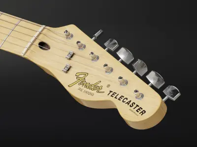 Fender Telecaster Guitar Low-poly 3D model