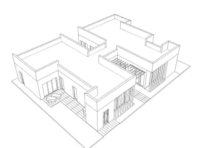 Guest House Concept 3D model
