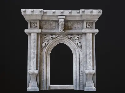 Antique Stone Arch Low-poly 3D model