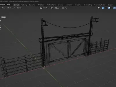 Village Entrance Low-poly 3D model