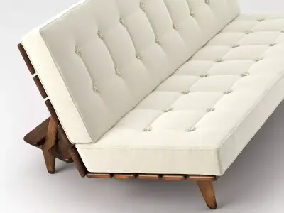 Hauner mid century modern futon sofa 3D model