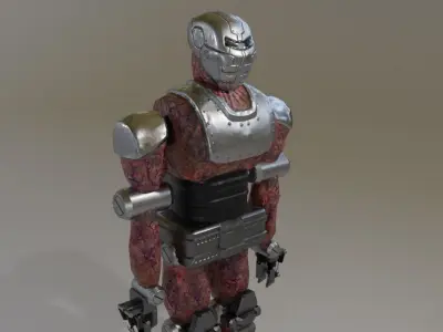 Cyborg Monster Robot Low-poly 3D model