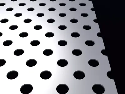 Perforated panel with 19 percent opening 25O81 3D model