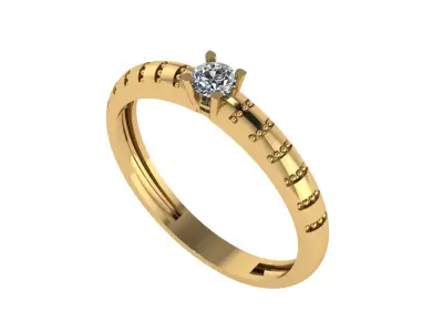 wedding engagement women ring 3dm 3D print model get