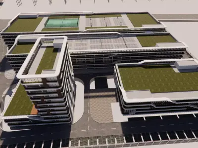 Modern City Block -A12 3D model