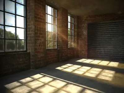 warehouse interior  Low-poly 3D model