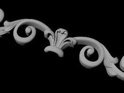 dekor scroll design 3D model