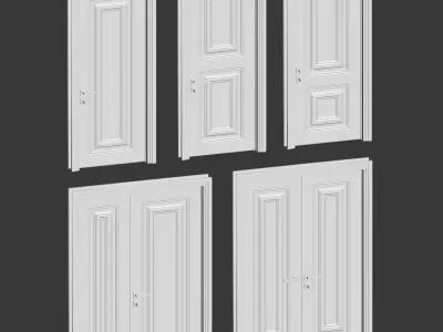 Set of classic doors v2 3D model