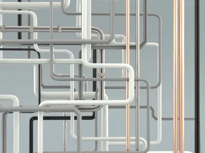 laos Pipe Set Low-poly 3D model