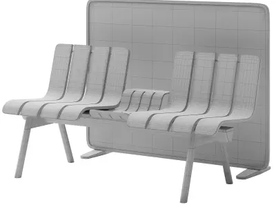 Ethimo Ace Bench by Patrick Norguet 3D model