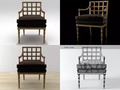Geometric Armchair 3D model
