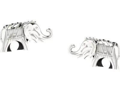 Light Weight White Gold Diamond Earring  -EAR-026 3D print model