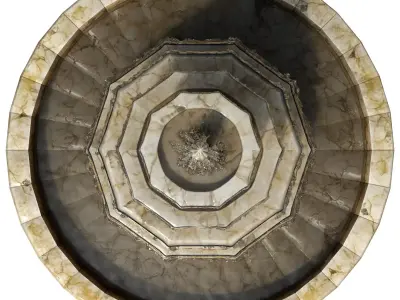 Classic Garden Fountain 01 3D model