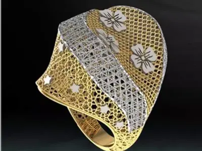 3D Gold Ring 3D print model