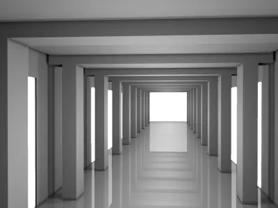 Sci Fi Corridor 3D model 69