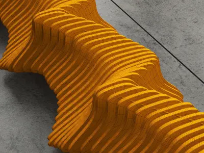 Parametric bench n2 3D model