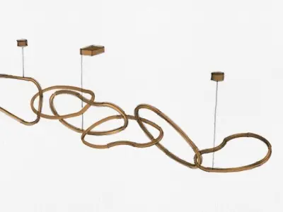 Maillon 6 Horizontal LED Pendant Light 3D model