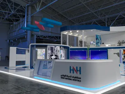 booth 21x14 two floor 3D model