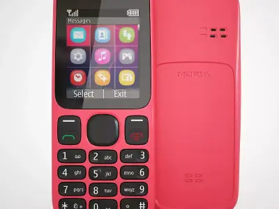 Nokia 100 - Coral Red 3D model